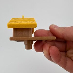 Playmobil Birdhouse Replacement Yellow Roof Brown Base Vintage Accessory